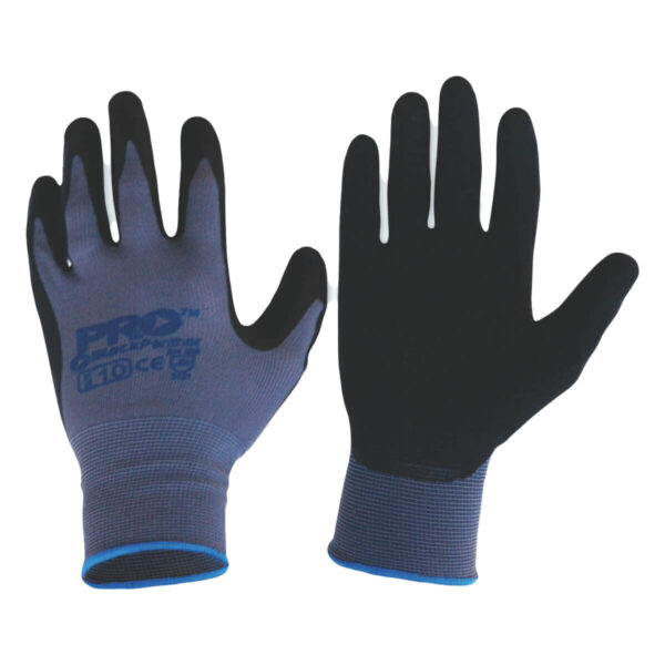 Black Panther Nylon Gloves, Latex Grip