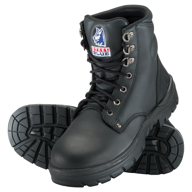 blue steel safety boots