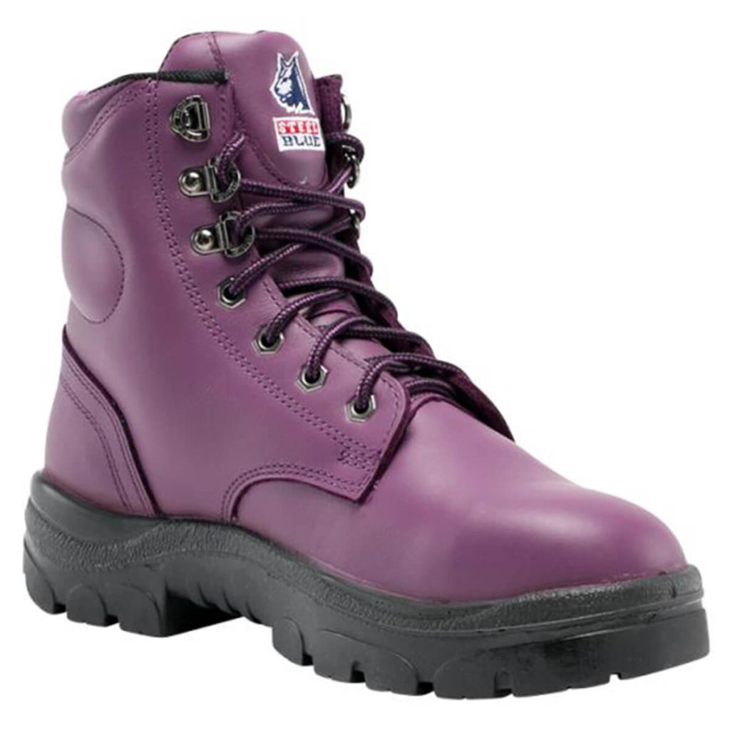 Steel Blue Argyle Ladies Lace Up Safety Boot Badger