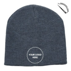 Heather Skull Beanie with Embroidered Front Logo